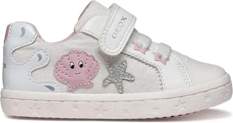 Geox Kids Sneakers met klittenband en schelpenpatch Wit - Foto 5