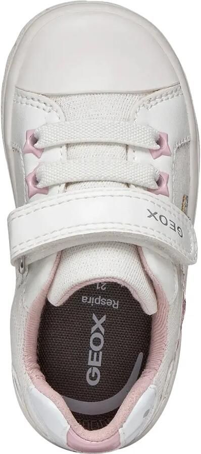 Geox Kids Sneakers met klittenband en schelpenpatch Wit - Foto 4