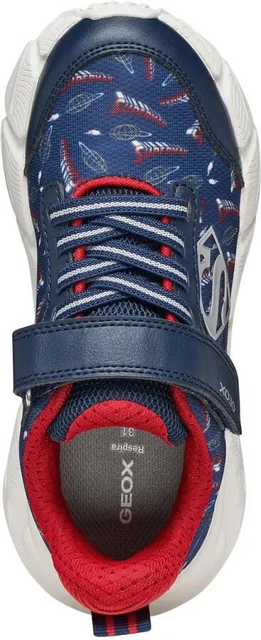 Geox Kids Sneakers met klittenband en Super -print Blauw - Foto 5