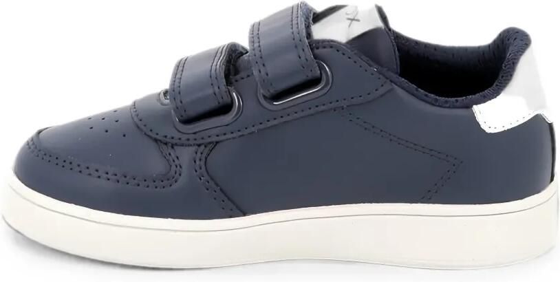 Geox Kids Sneakers met klittenband en voetbal-print Blauw