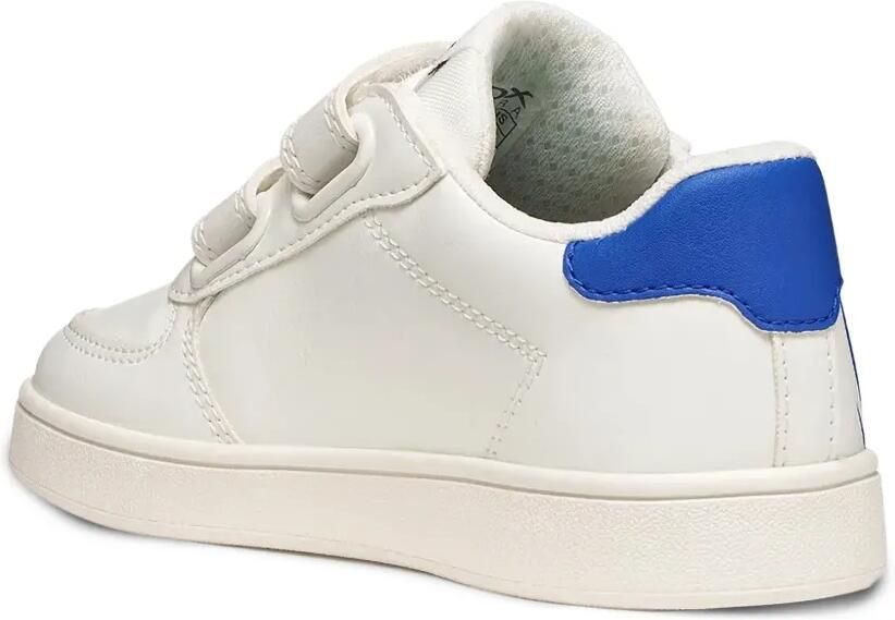 Geox Kids Sneakers met klittenband en voetbalprint Wit - Foto 3