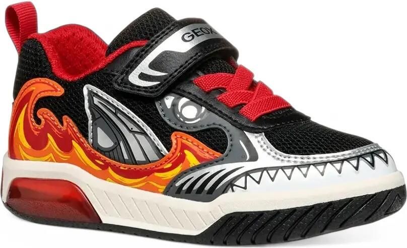 Geox Kids Sneakers met vlam -detail Zwart