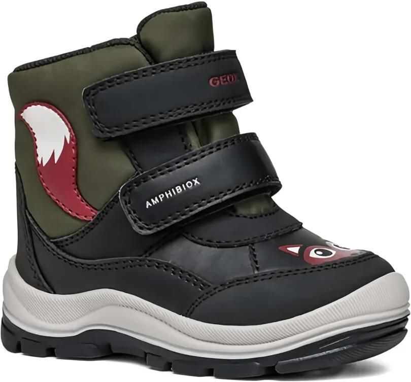 Geox Kids Snowboots met vossenprint Zwart