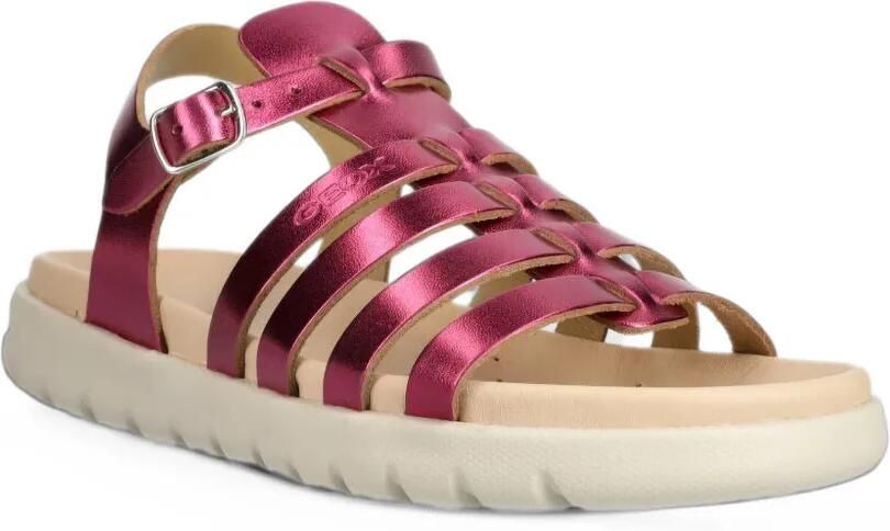 Geox Kids Soleima metallic caged sandals Roze