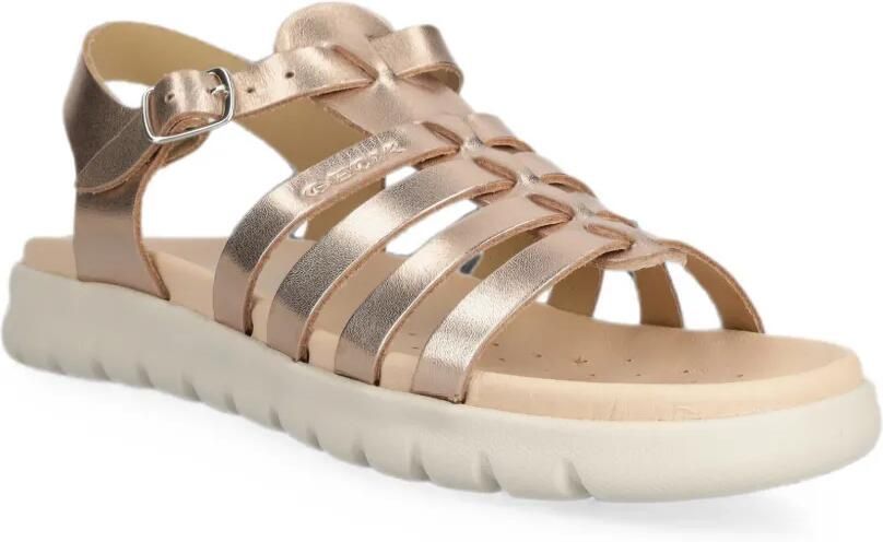 Geox Kids Soleima metallic sandalen met meerdere bandjes Goud