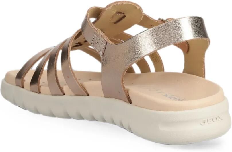 Geox Kids Soleima metallic sandalen met meerdere bandjes Goud - Foto 2