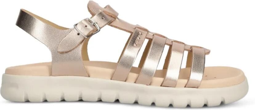 Geox Kids Soleima metallic sandalen met meerdere bandjes Goud - Foto 4