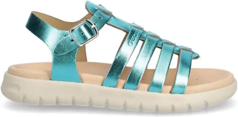Geox Kids Soleima sandalen met bandjes en gesp Blauw - Foto 4