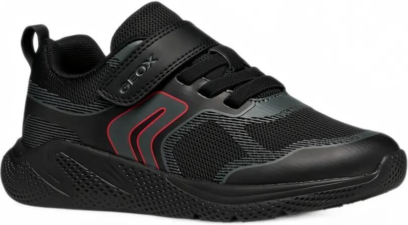 Geox Kids Sprintye panelled touch-strap sneakers Zwart