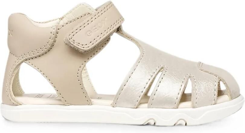 Geox Kids Steppieup leren sandalen met klittenband Beige - Foto 5