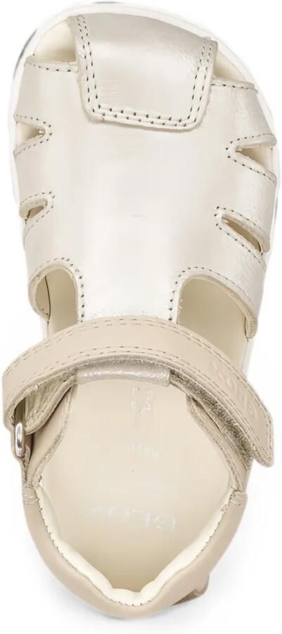 Geox Kids Steppieup leren sandalen met klittenband Beige - Foto 4