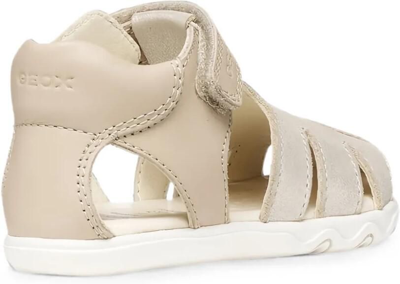Geox Kids Steppieup leren sandalen met klittenband Beige - Foto 2