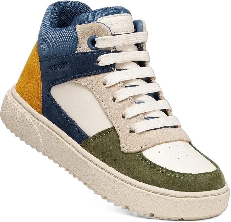 Geox Kids Theleven high-top sneakers met colourblocking Wit - Foto 2
