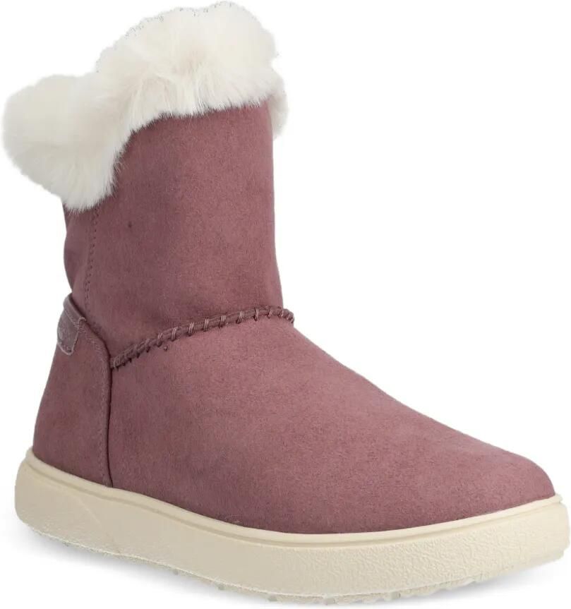 Geox Kids Theleven faux fur-trim boots Roze
