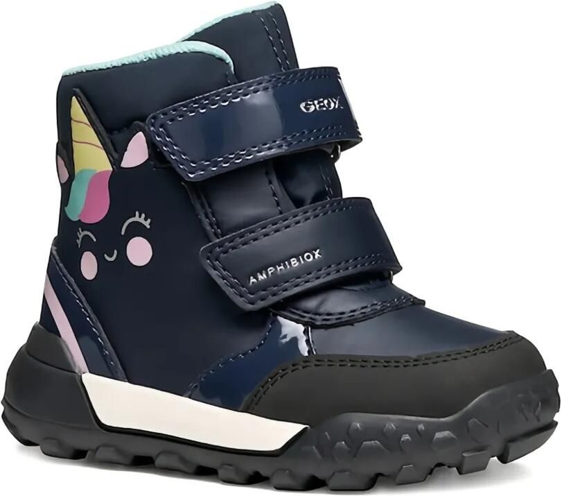 Geox Kids Trekkyup laarzen met eenhoorn-patroon Blauw
