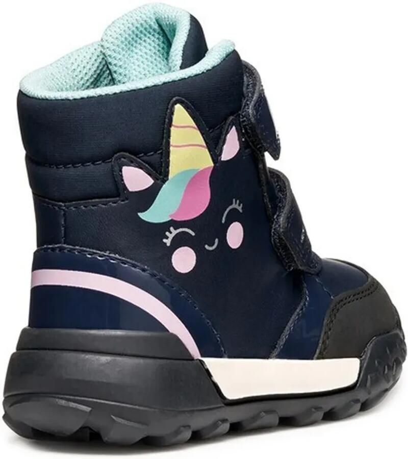 Geox Kids Trekkyup laarzen met eenhoorn-patroon Blauw - Foto 2
