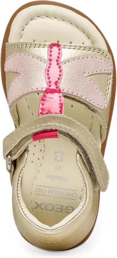 Geox Kids Verred sandalen met klittenband Goud - Foto 4