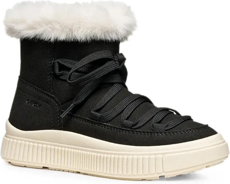 Geox Kids Veterlaarzen met imitatiebont Zwart