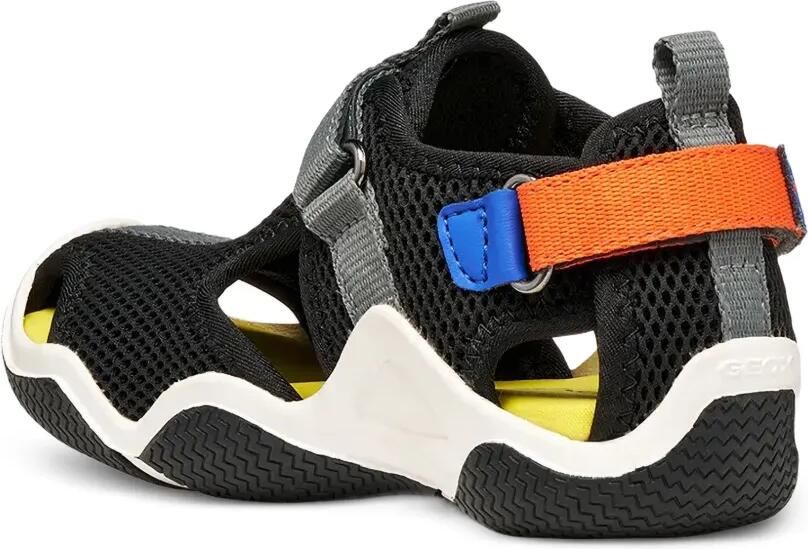 Geox Kids Wader mesh sandalen met klittenband Zwart - Foto 3