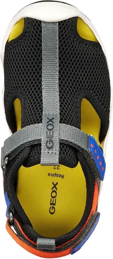 Geox Kids Wader mesh sandalen met klittenband Zwart - Foto 4