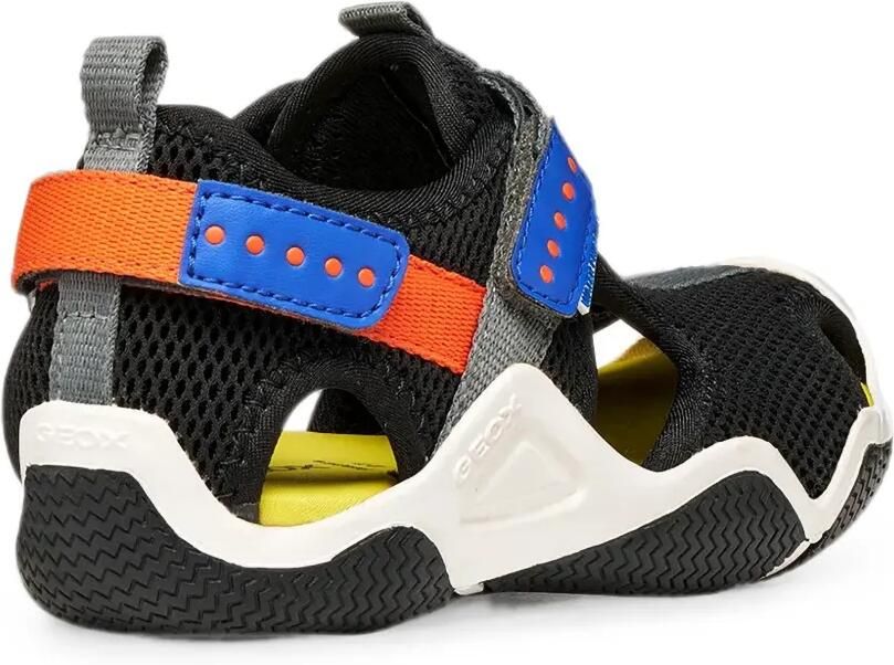 Geox Kids Wader sandalen met mesh vlakken Zwart - Foto 2