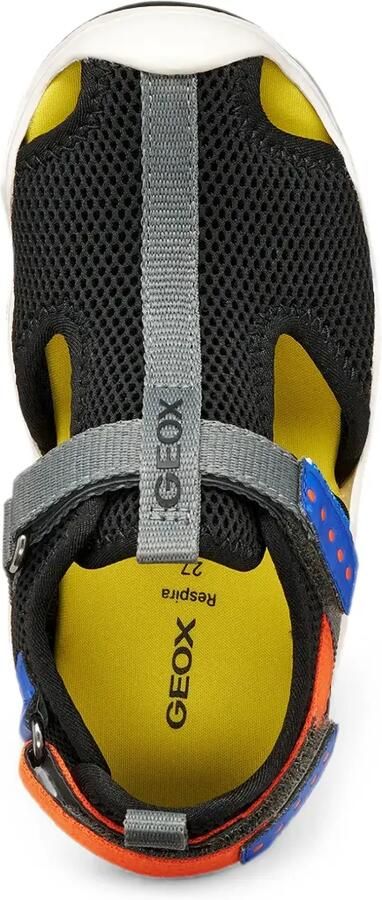 Geox Kids Wader sandalen met mesh vlakken Zwart - Foto 5