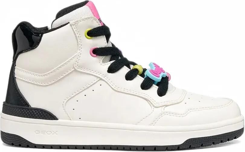 Geox Kids Washiba bead-embellished high-top sneakers Wit