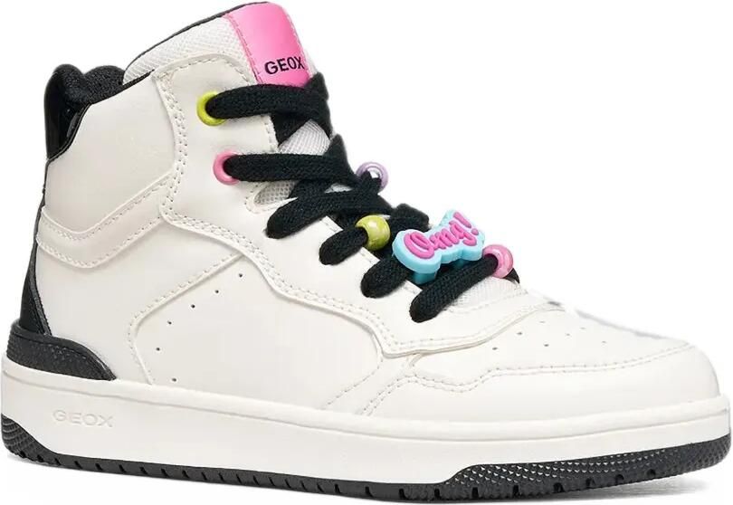 Geox Kids Washiba bead-embellished high-top sneakers Wit - Foto 3