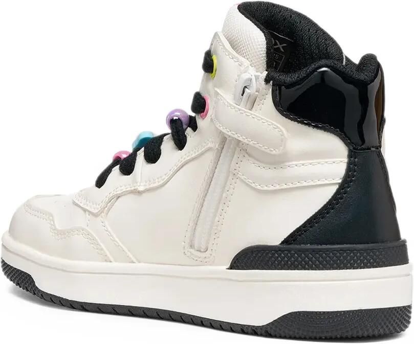 Geox Kids Washiba bead-embellished high-top sneakers Wit - Foto 2