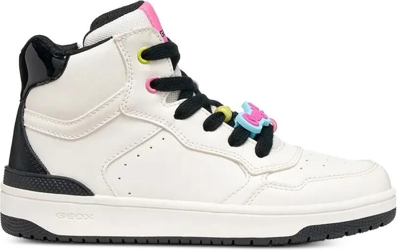 Geox Kids Washiba high-top sneakers verfraaid met kralen Wit
