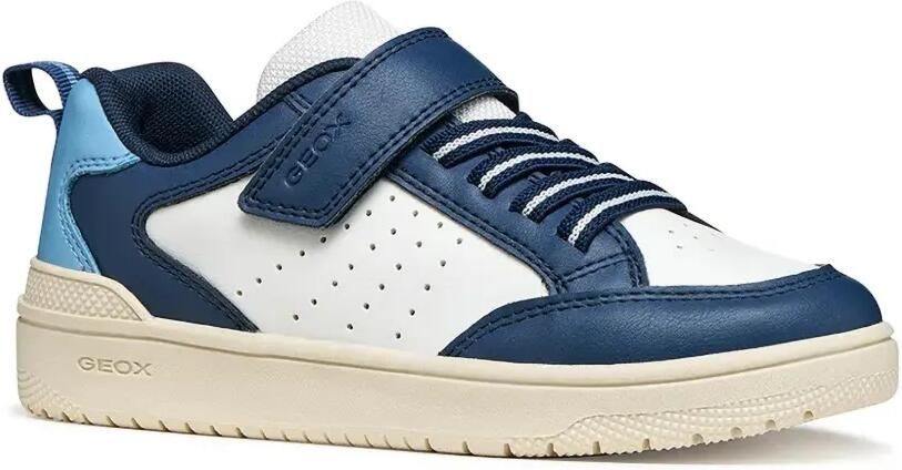 Geox Kids Washiba sneakers met klittenband en geperforeerde details Blauw