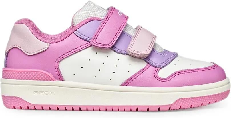 Geox Kids Washiba sneakers met klittenband en geperforeerde details Roze