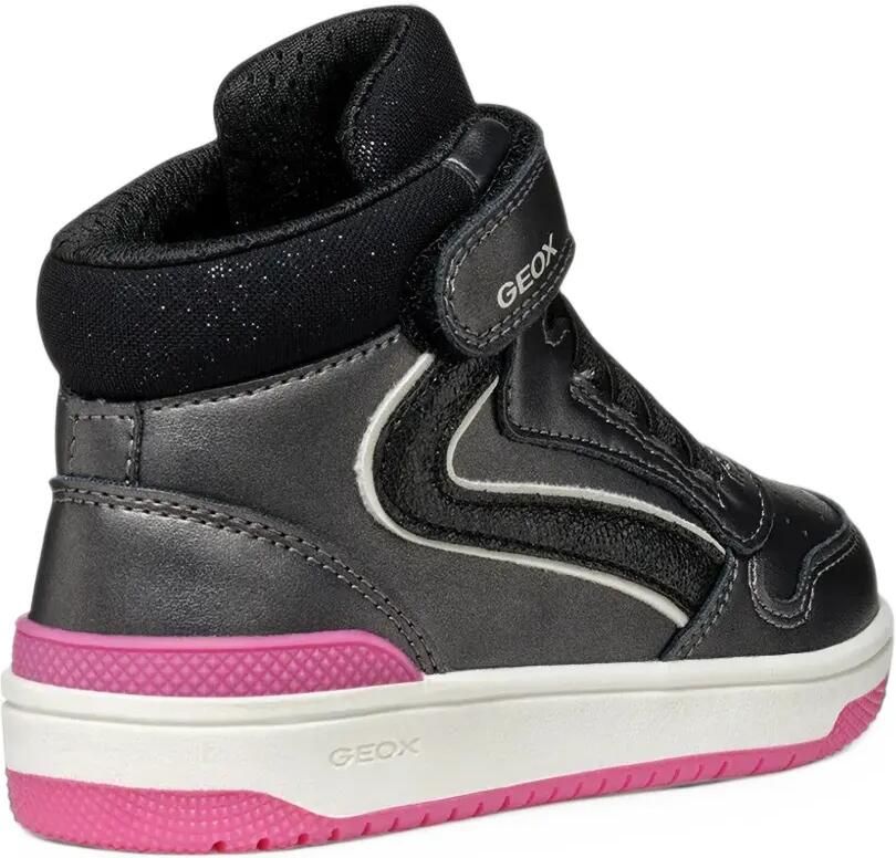Geox Kids Washiba touch-strap high-top sneakers Grijs - Foto 2