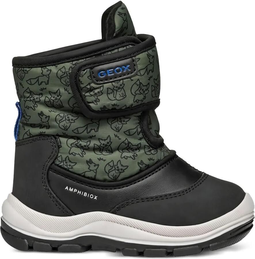 Geox Kids Waterproof laarzen met dierenprint Zwart