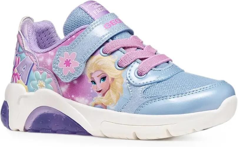 Geox Kids x Disney Frozen Fadinlight sneakers met klittenband Blauw
