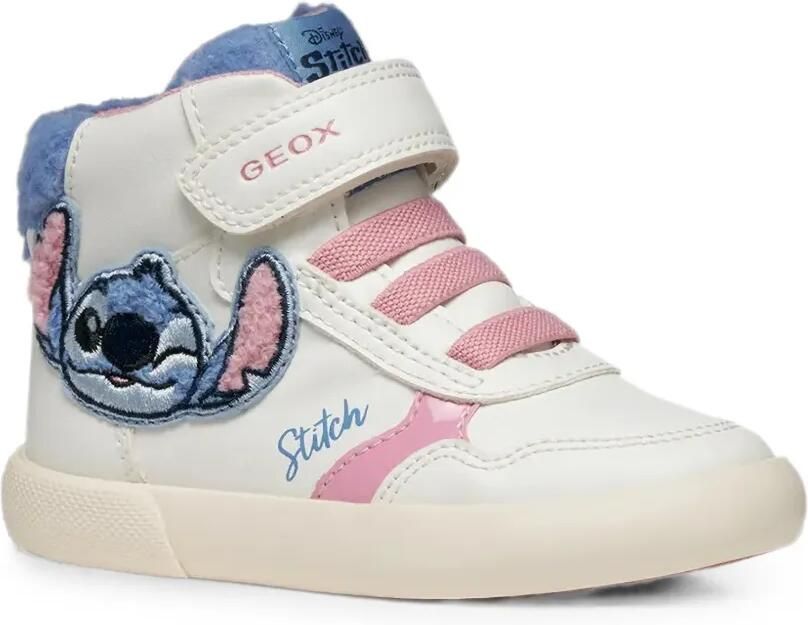 Geox Kids x Disney Gisli Stitch sneakers met klittenband Wit