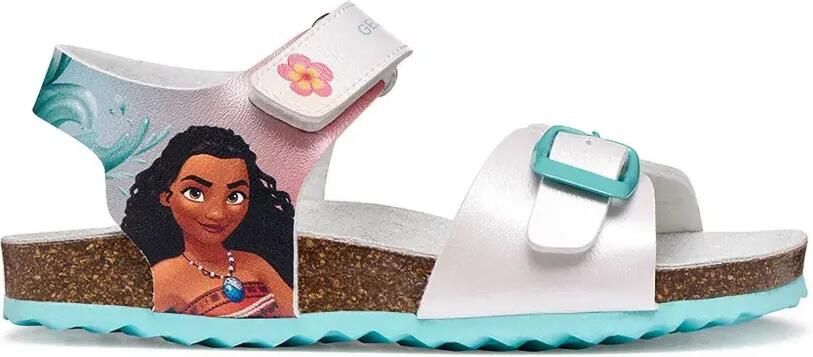 Geox Kids x Disney Moana sandalen met gespsluiting Wit