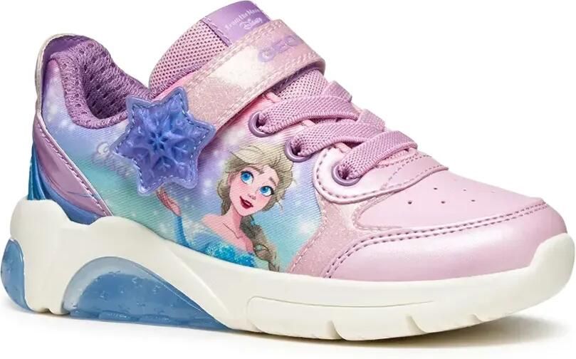 Geox Kids x Disney sneakers met klittenband en print Roze