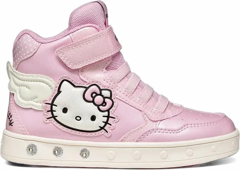 Geox Kids x Hello Kitty Skylin patch sneakers Roze