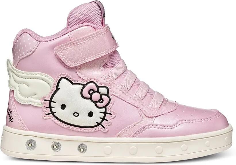 Geox Kids x Hello Kitty Skylin sneakers met patch Roze