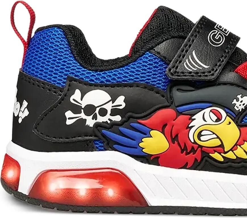 Geox Kids x Inek Parrot sneakers met klittenband en patch Blauw - Foto 2