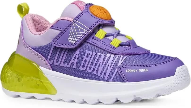 Geox Kids x Looney Tunes Activart Illuminus sneakers met klittenband Paars