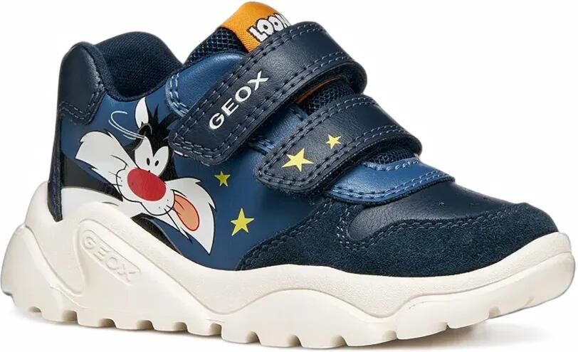 Geox Kids x Looney Tunes Ciufciuf touch-strap sneakers Blauw