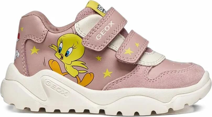 Geox Kids x Looney Tunes CiufCiuf touch-strap sneakers Roze - Foto 5