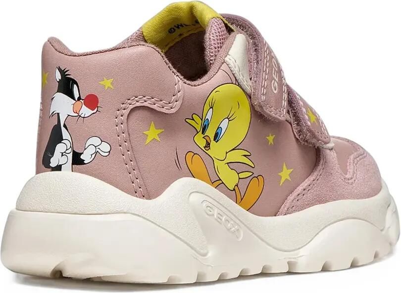 Geox Kids x Looney Tunes CiufCiuf touch-strap sneakers Roze - Foto 2