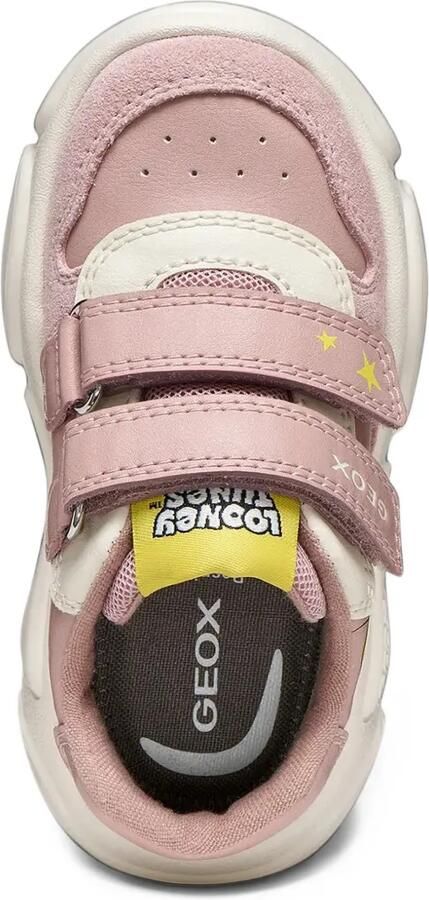 Geox Kids x Looney Tunes CiufCiuf touch-strap sneakers Roze - Foto 4