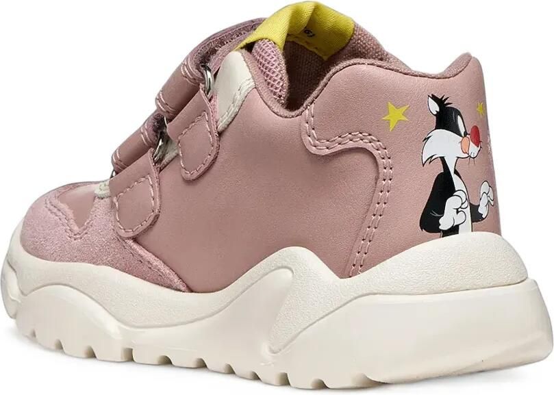 Geox Kids x Looney Tunes CiufCiuf touch-strap sneakers Roze - Foto 3
