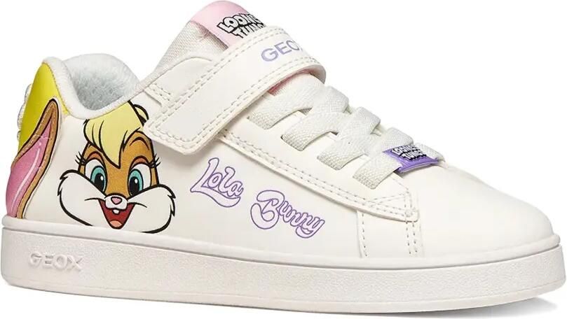 Geox Kids x Looney Tunes Eclipper sneakers met klittenband Wit