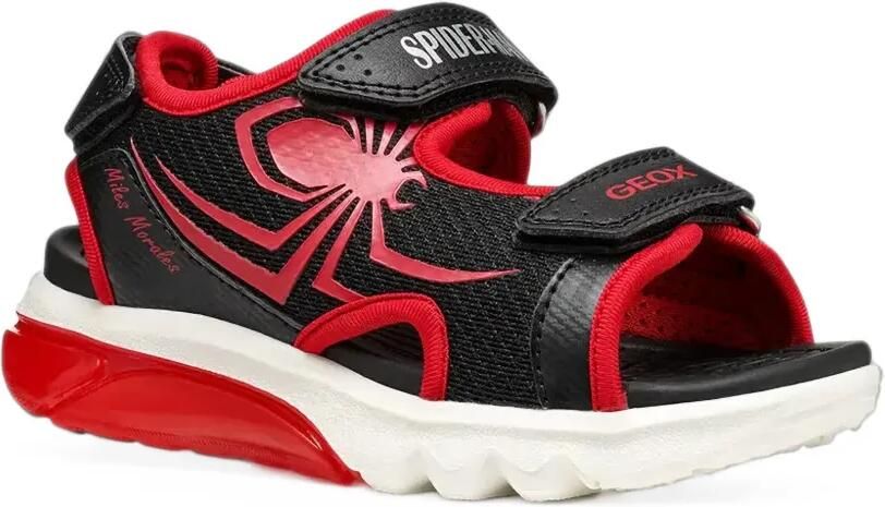 Geox Kids x Marvel Ciberdron B Spider- touch-strap sandals Zwart