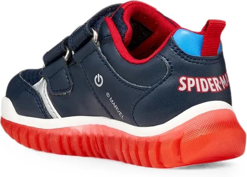Geox Kids x Marvel Spider- sneakers met klittenband Blauw - Foto 3